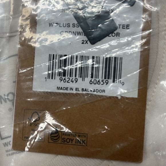 The North Face Women’s Plus Short Sleeve Tee Gardenia White and Orange NWT bx913 - Picture 7 of 7